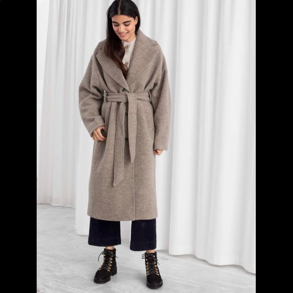 & Other Stories Belted Wool Coat